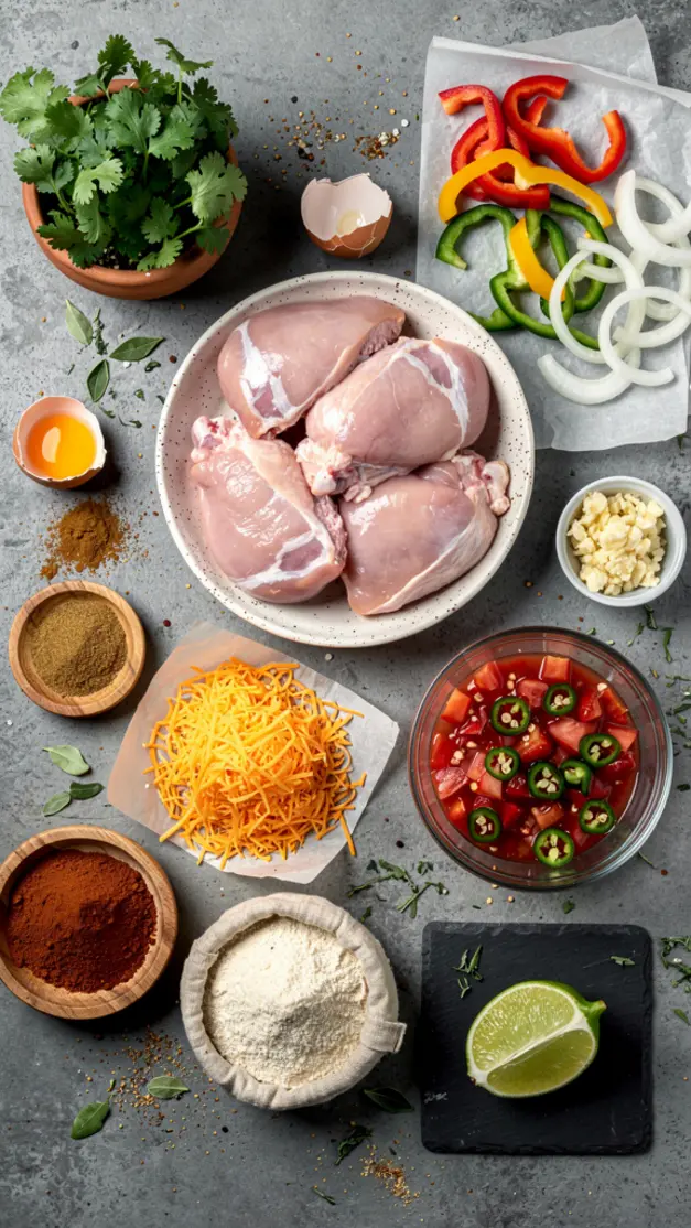 Ingredients for Keto Chicken Fajita Casserole Recipe