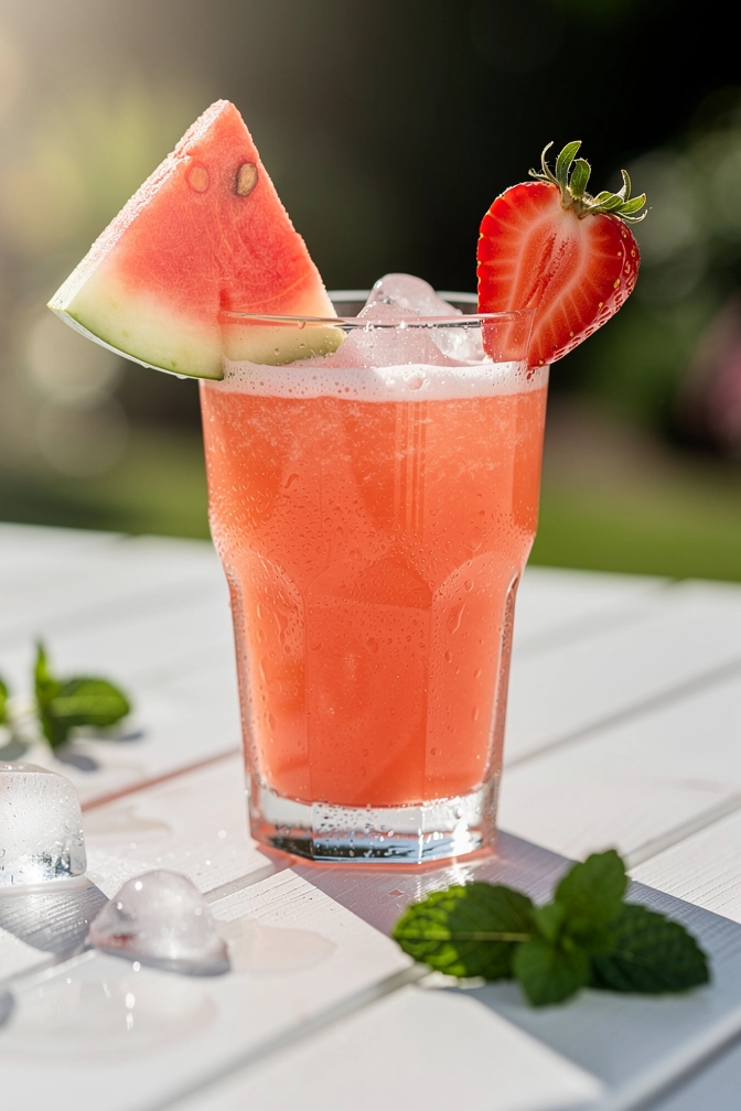 Watermelon Strawberry Detox Juice Recipe – finished dish