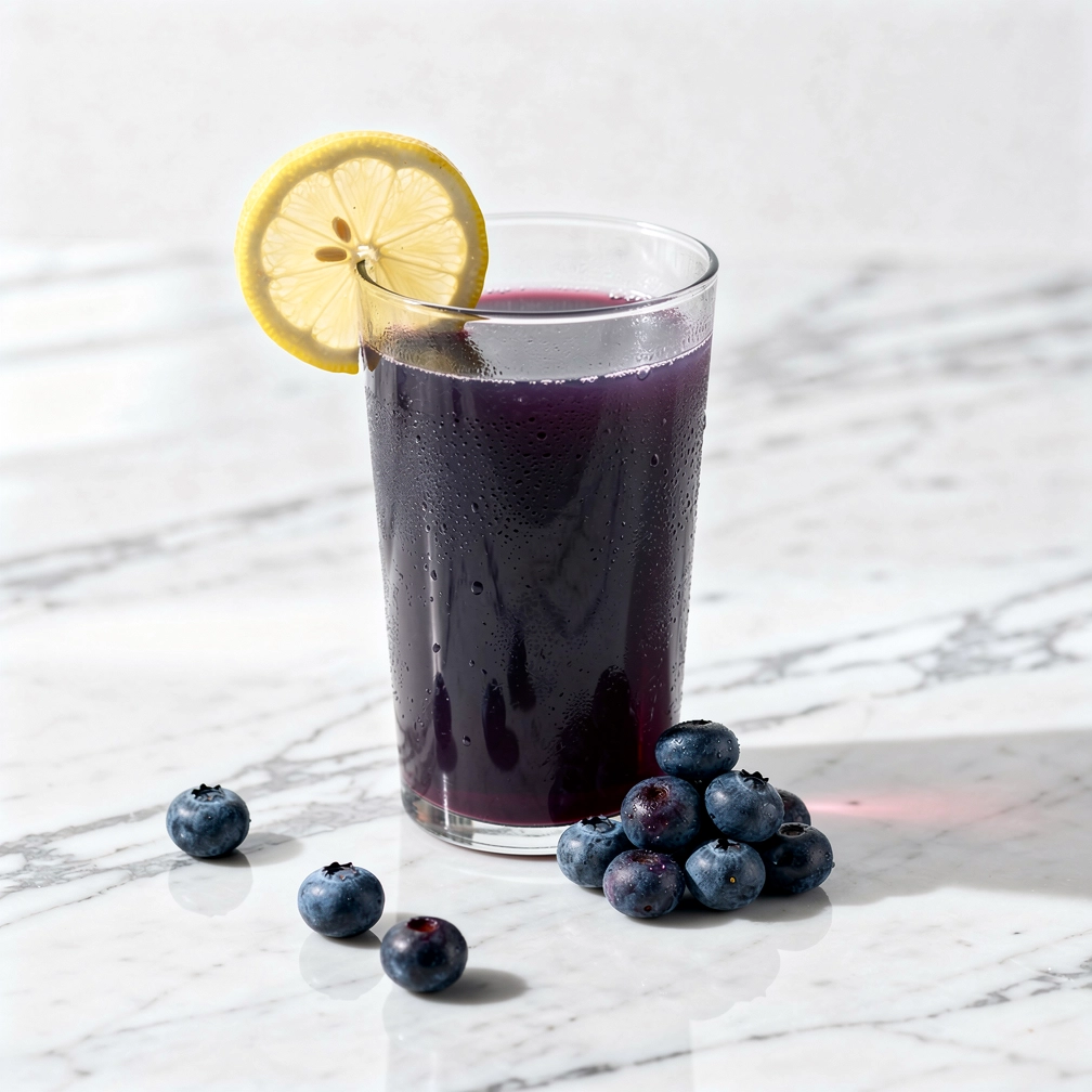 blueberry lemon juice, energy juice recipe, healthy morning juice, antioxidant juice, quick blueberry drink